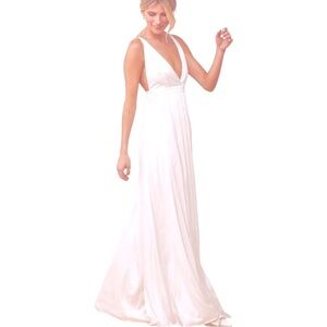 Lulu’s This is Real Love White Satin Maxi Dress XXL